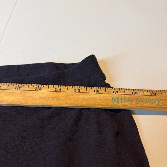 Eileen Fisher Women 12 Wide Leg Pant Cropped Navy Blue Minimalist Closet Staple - Picture 6 of 10